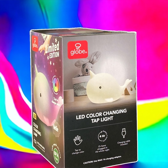 🆕 LED Limited Edition Nellie the Whale Color Changing Rechargeable Tap Lamp - Picture 3 of 12